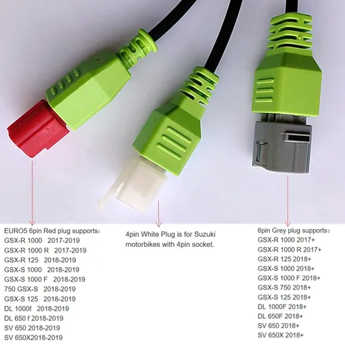 Vista 2 de Adaptador de diagnóstico de la motocicleta OBD, 4pin+6pin+6pin 3 en 1 Motorrad motocicleta OBD2 cable