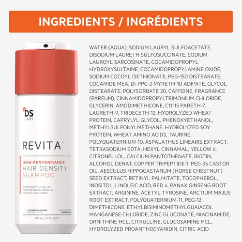 Vista 9 de DS Labs Revita Champú, 100 mL – Limpieza refrescante del cuero cabelludo para un aspecto más lleno, voluminizante, hidratación ligera, sin sulfato