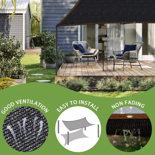 Vista 5 de DGSL Cubierta de tela de 40% sombra para invernadero con ojales, lona de malla de 6.5 pies x 13 pies para pérgola, plantas de patio, gallinero