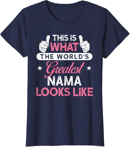 Vista 22 de Camiseta Nama para mujer: camiseta de nama más grande del mundo Negro