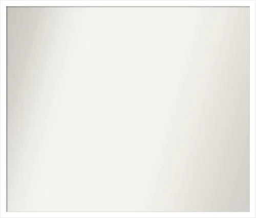 Vista 289 de Amanti Art Espejo de baño blanco para sobre el fregadero, 22 x 45 pulgadas, espejo de tocador rectangular blanco Lucie, marco de madera moderno