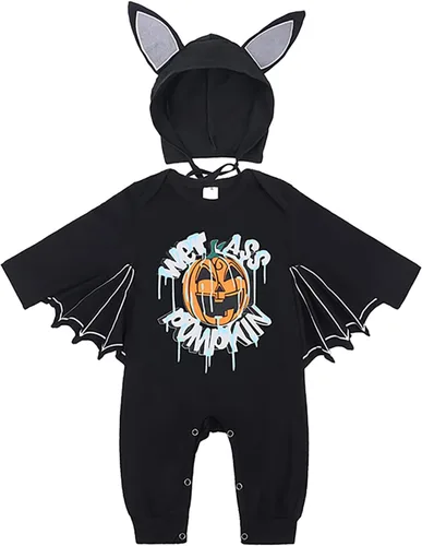 Vista 2 de Disfraz de murciélago para bebé, niño, 1er Halloween, talla 3-24 meses