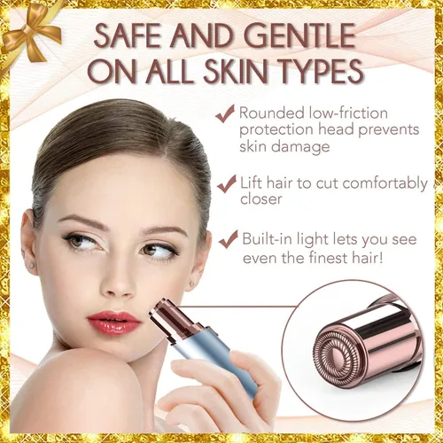 Vista 6 de Gurelax Removedor de Vello para Mujeres, Dispositivo de Depilación, Depilación de Vello Facial para Mujeres, Mejor Afeitadora Facial Táctil como