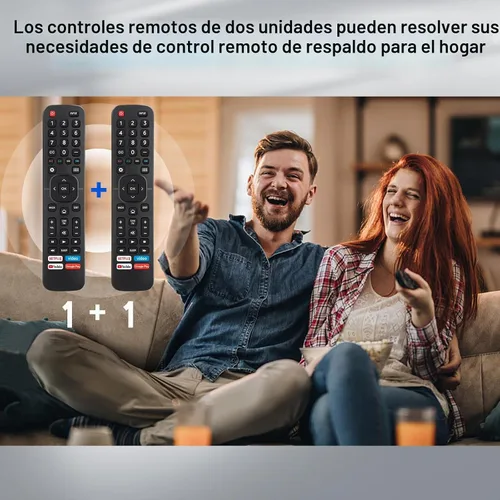 Vista 2 de para Hisense-TV-Remote Reemplazo, Control remoto universal para todos los televisores inteligentes Hisense【Paquete de 2】