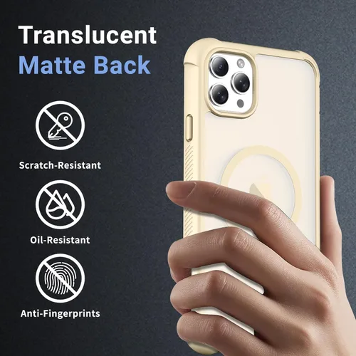 Vista 5 de jaroco - Funda magnética compatible con MagSafe para iPhone 11 de 6.1 pulgadas; protección de grado militar contra caídas, de doble capa
