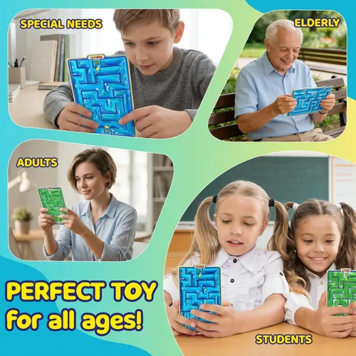 Vista 6 de Demilong Juguetes Sensoriales Fidget Marble Maze – Artículos Sensoriales Rellenos de Gel para Niños y Adolescentes con Autismo Juguetes Táctiles