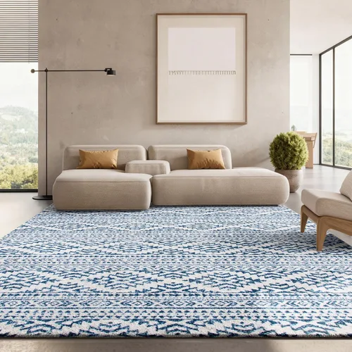 Vista 23 de SAFAVIEH Tapete decorativo de la colección Tulum de 2 x 3 pies, color negro y marfil, diseño tribal bohemio marroquí, no desprende pelo y es