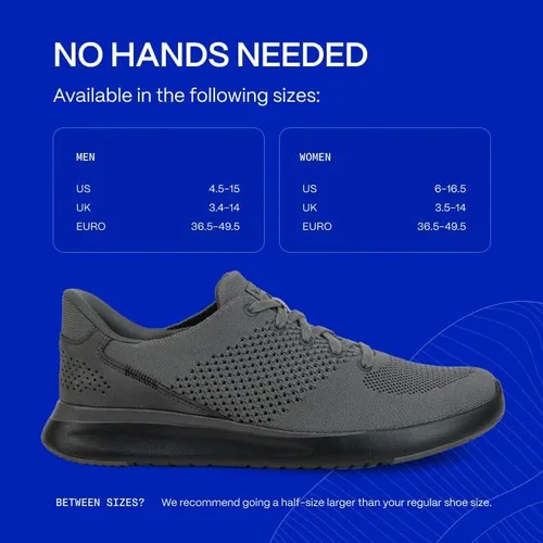 Vista 4 de Kizik Lima - Zapatos deportivos cómodos y transpirables de punto, fáciles de poner, zapatos para caminar para hombres, mujeres y ancianos, zapatos