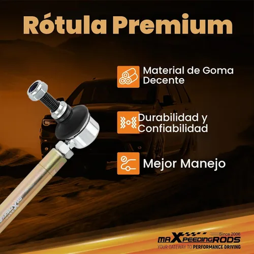 Vista 3 de maXpeedingrods Barras de Esfuerzo Laterales Ajustables Delanteras para BMW Serie 3 E36 E46 M3 E90 E91 E92 E93, Kit de Suspensión de Barras