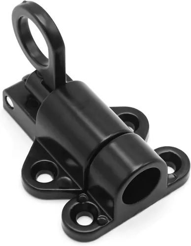 Vista 3 de 4 cerraduras de puerta de resorte negro, cierres de cierre automático de 2.3 x 1.7 pulgadas, cerradura de puerta deslizante automática resistente