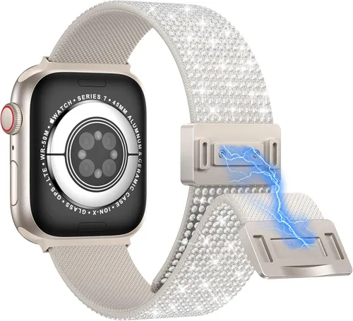 Vista 8 de LETOID Correas elásticas diseñadas para Apple Watch Band de 1.496 pulgadas, 1.575 pulgadas, 1.614 pulgadas, 1.654 pulgadas, 1.732 pulgadas, 1.772