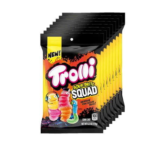 Vista 9 de Trolli Peachie O's Rings, dulces gomosos agrios, bolsas de 6.3 onzas (paquete de 8)
