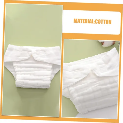 Vista 3 de ERINGOGO 5pcs Reusable Cotton Diapers High Absorbency Nappy Liners for Potty Training Swimming White Months Cloth Diaper