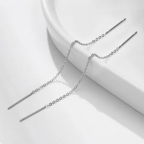 Vista 6 de Aretes de borla para mujer, cadena de discoteca, aretes colgantes para boda, dama de honor, para fiesta