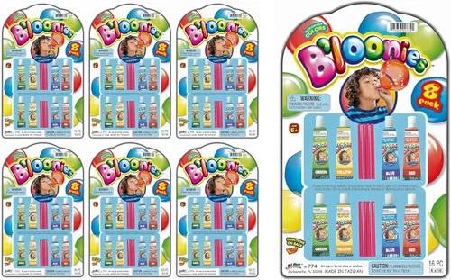Vista 9 de JA-RU Bloonies - Paquete variado de globos mágicos de burbujas de plástico (8 tubos por paquete), súper elásticos para niños, globos inflables