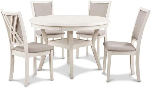 Vista 15 de New Classic Furniture Amy - Juego de mesa de comedor de 5 piezas, color marrón cereza
