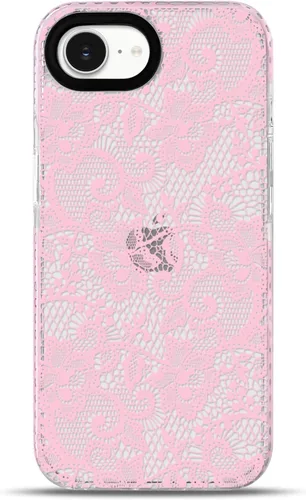 Vista 48 de NITITOP Funda para iPhone 13 Pro con flores de encaje transparente - Negro
