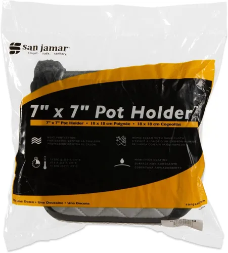 Vista 5 de San Jamar 802SPH - Soporte de silicona para ollas - 7 pulgadas de ancho x 7 pulgadas de profundidad