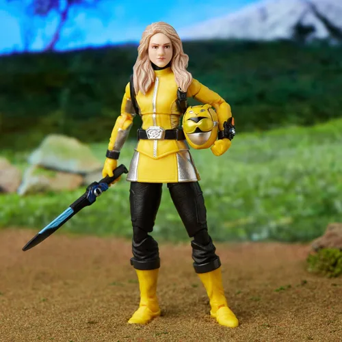 Vista 3 de Power Rangers Lightning Collection Beast Morphers Yellow Ranger - Figura de acción a escala de 6 pulgadas, juguetes y figuras de acción para niños a