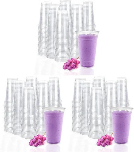 Vista 8 de TashiBox Vasos de plástico transparente de 9 onzas, paquete de 400 unidades, desechables, suministros de bodas y fiestas, ideales para cócteles