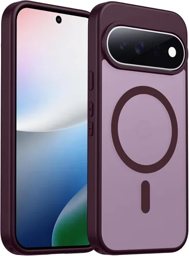Vista 23 de SPIDERCASE Funda magnética para Google Pixel 9A, protección contra caídas de grado militar, delgada, translúcida, mate, a prueba de golpes