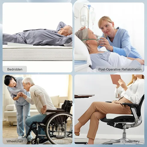Vista 8 de Cojines para úlceras de cama para glúteos, almohada de alivio de presión de fibra para respirar libremente, diseño de pendiente triangular