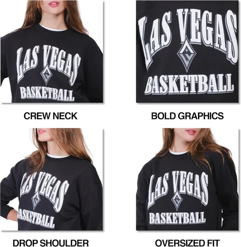 Vista 4 de Ultra Game Women's WNBA Official Super Soft Oversized Crew Sweatshirt