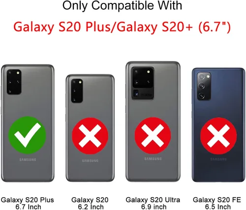 Vista 2 de Funda para Samsung Galaxy S20 Plus, probada contra caídas militares 3 en 1, funda protectora de cuerpo completo, armadura resistente, a prueba