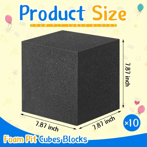 Vista 3 de Yaomiao Bloques grandes de espuma para hoyos de 8 x 8 x 8 pulgadas, cubos de espuma para gimnasio, bloques de acolchado para gimnasia, campos