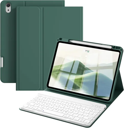 Vista 26 de kenke Funda para iPad de 9ª/8ª/7ª generación con teclado de 10.2 pulgadas Gris