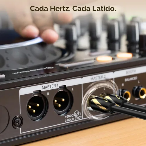 Vista 4 de J&D Audiophiles - Cable RCA de 24 AWG 2RCA macho a macho, cable de audio de interconexión estéreo, cable de subwoofer chapado en oro para cine