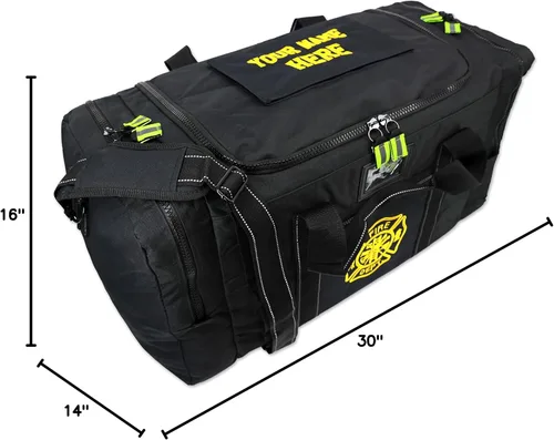 Vista 10 de Lightning X Value - Bolsa de equipo de bomberos con cruz maltesa y nombre bordado personalizado Negro