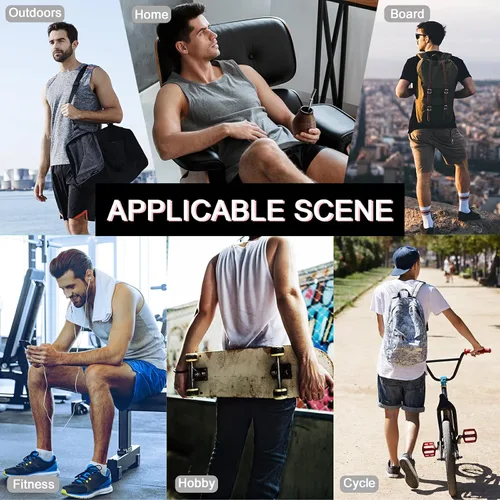 Vista 6 de Camisetas deportivas sin mangas para hombre, de secado rápido, para gimnasio, atletismo, fitness, correr, entrenamiento, playa, sin mangas