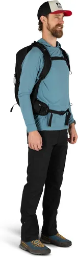 Vista 8 de Osprey Talon 22L Mochila de senderismo para hombre con cinturón de cadera, color azul cerámica, S/M