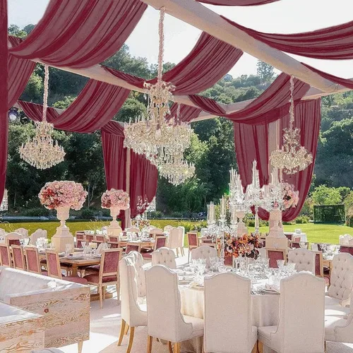 Vista 18 de MODFUNS Cortinas de boda para decoración de techo, cortinas de arco de boda azul bebé, 5 x 20 pies, 2 paneles de gasa transparente, cortina de tul