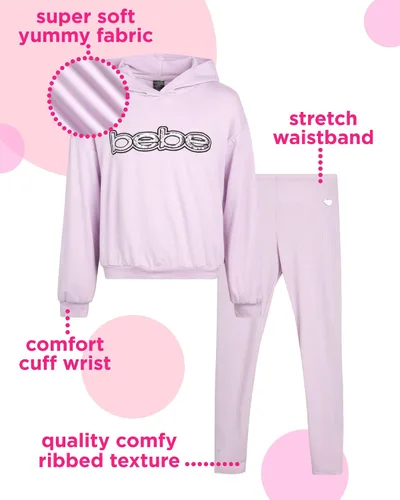 Vista 2 de bebe Conjunto de sudadera con leggings para niñas, 2 piezas súper suaves (7-16)