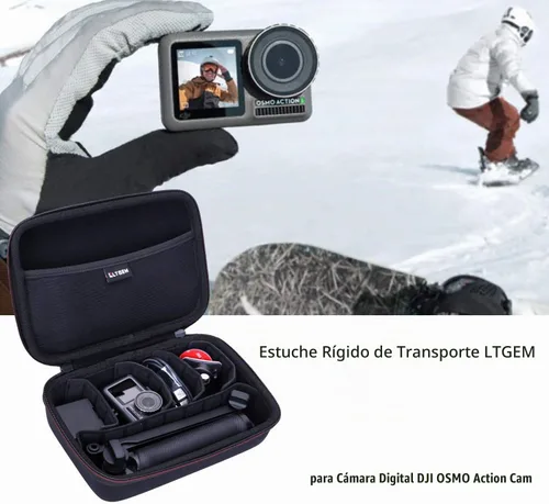 Vista 8 de LTGEM - Funda de transporte compatible con cámara de acción DJI Osmo Action