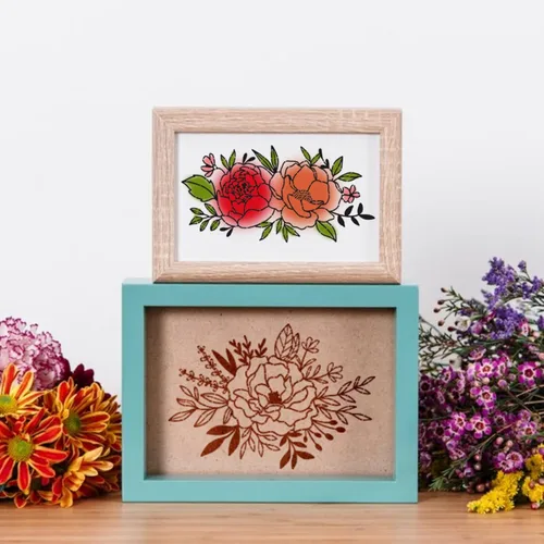 Vista 7 de 11 plantillas de flores grandes para paredes, tela de lona, manualidades, plantilla floral de rosa para pintar sobre madera, reutilizable, magnolia