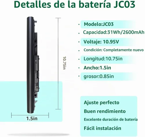 Vista 2 de 919700-850 JC03 Batería para portátil HP 15-bs 15-bw 17-bs Serie 15-bs0xx