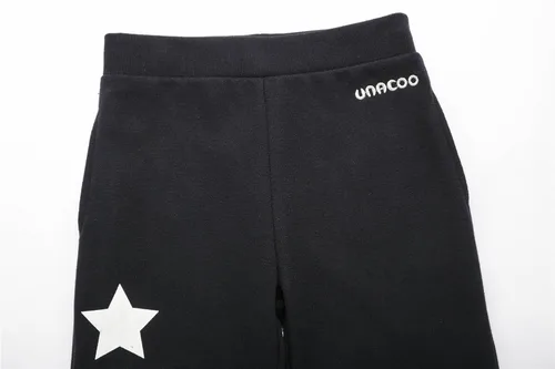 Vista 3 de UNACOO Pantalones deportivos de tela deportiva suave para niños y niñas (de 3 a 12 años)