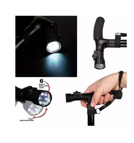 Vista 3 de Baston Extendible Linterna Led Base Articulada