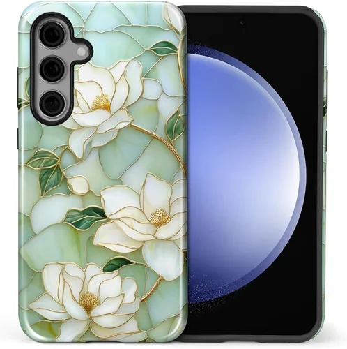 Vista 8 de Funda compatible con Samsung Galaxy S23, funda híbrida de protección rígida de 2 capas, a prueba de golpes, funda protectora resistente para Lata