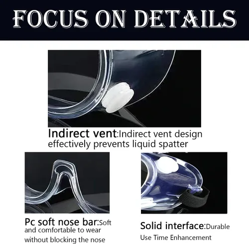 Vista 2 de Gafas de protección ajustables para pestañas y cejas, protectores de ducha, protectores para ojos post-LASIK, diseño compatible con gafas
