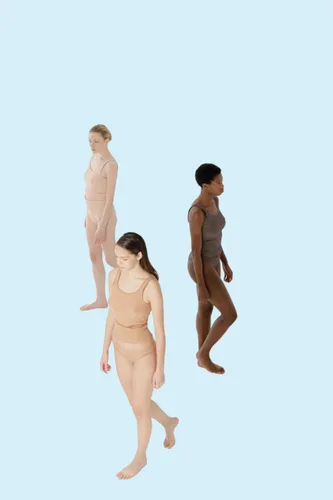 Vista 5 de Camisola con cuello en V de lana acanalada y seda con encaje 3408 para mujer