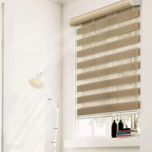 Vista 11 de CHICOLOGY - Sombras de cebra sin varillas para uso diario, tratamiento de doble capa para ventana de filtrado de luz, ideal para niños y perfecto