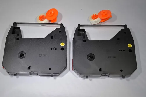 Vista 4 de Juego de casetes de repuesto compatible para máquinas de escribir Brother AX10, AX15, SX4000, GX6750, negro, paquete de 2