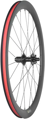 Vista 5 de SUPERTEAM Juego de ruedas de carbono 700C Grava sin cámara Freno de disco 45TU-28