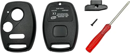 Vista 2 de Carcasa de repuesto para llavero Honda Accord Crosstour Civic Odyssey Fit CR-V CR-Z, funda para llavero con destornillador (negro)