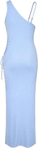 Vista 7 de AOHITE Vestido largo sexy de un hombro sin mangas con abertura lateral para mujer