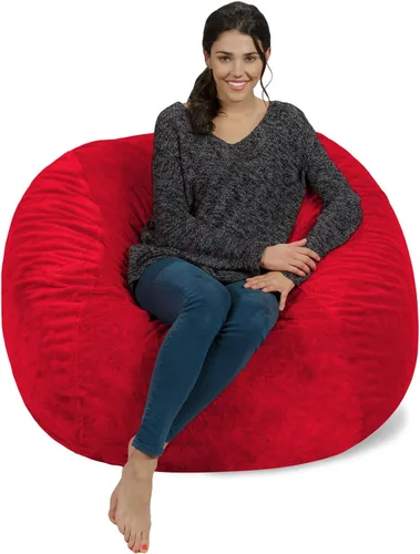 Vista 69 de Chill Sack Bean Bag Funda para silla, 3 pies, microgamuza - Oliva